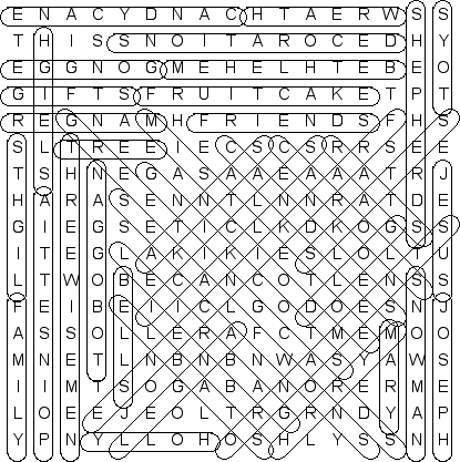 word search puzzle solution