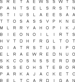 word search puzzle