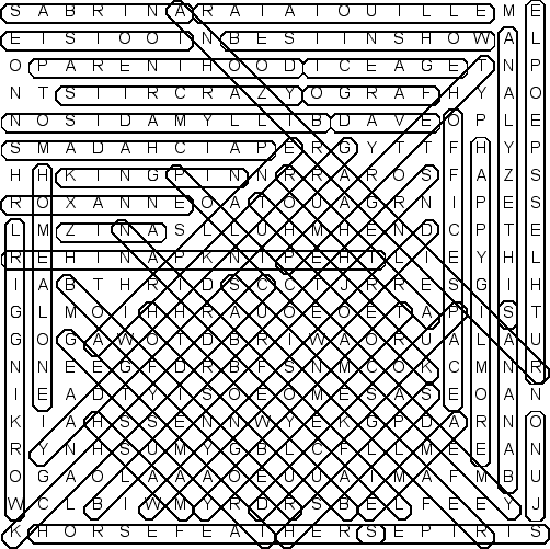 word search puzzle solution