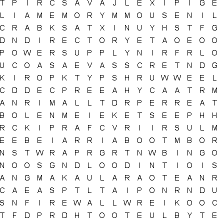 word search puzzle