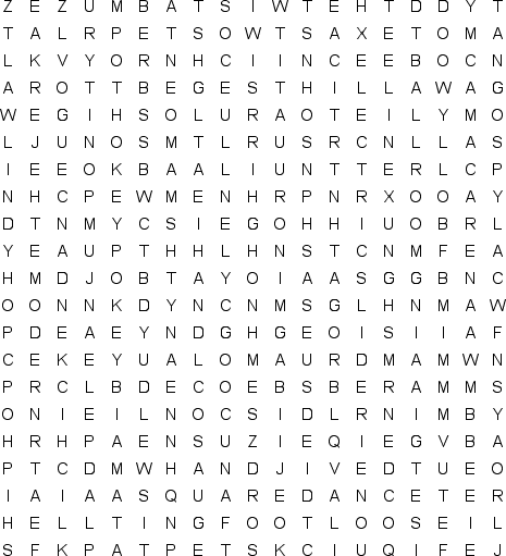 word search puzzle