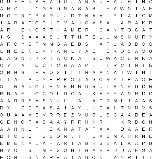 word search puzzle