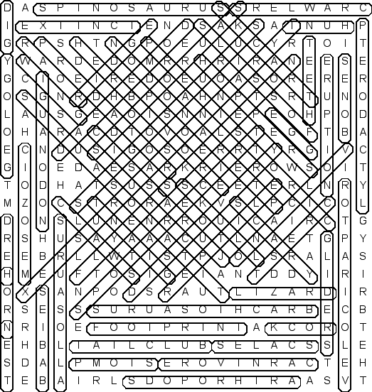 word search puzzle solution