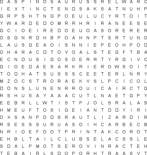 dinosaurs free word search puzzle