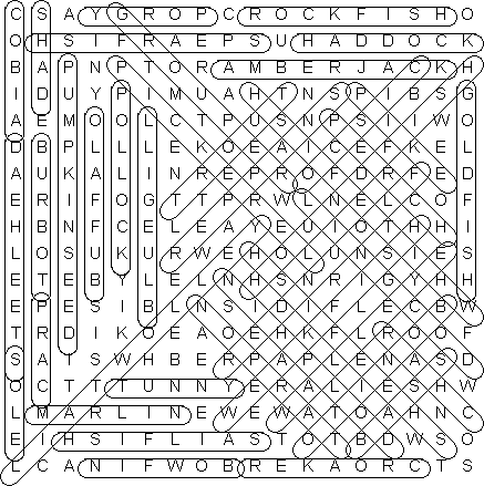 word search puzzle solution