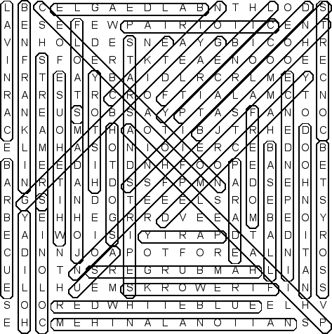 word search puzzle solution