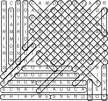 word search puzzle solution