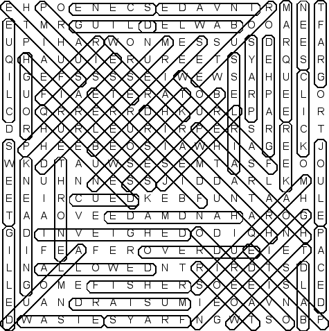 word search puzzle solution