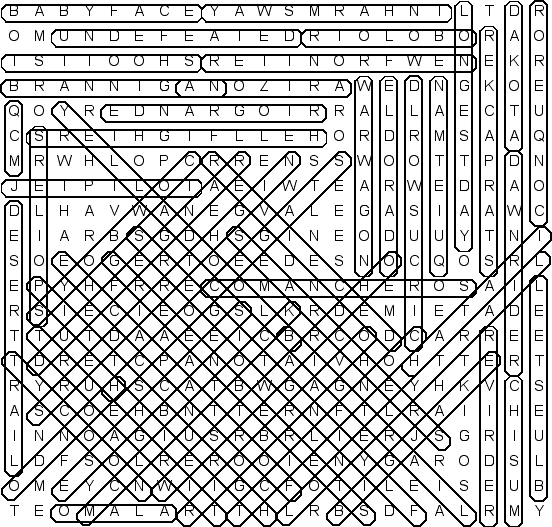 word search puzzle solution