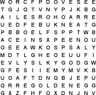 word search puzzle