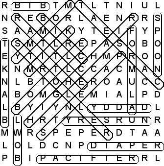 word search puzzle solution