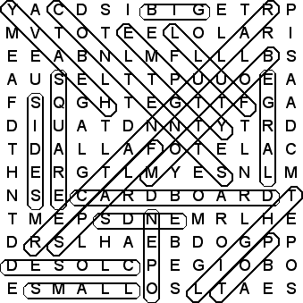 word search puzzle solution