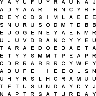 word search puzzle