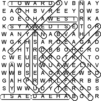 word search puzzle solution