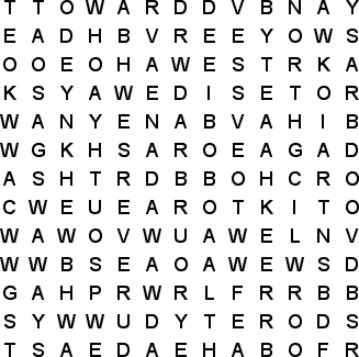 word search puzzle