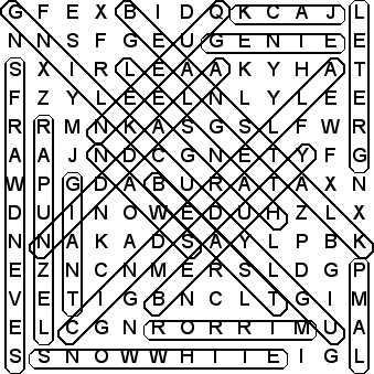 word search puzzle solution