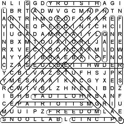 word search puzzle solution