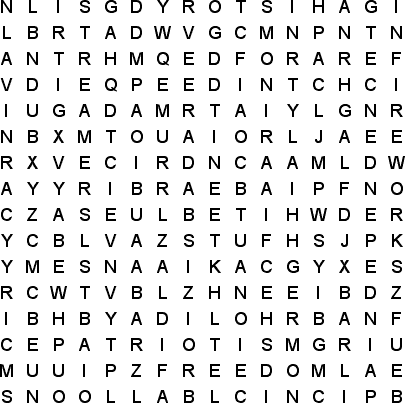 word search puzzle