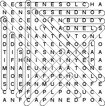 word search puzzle solution