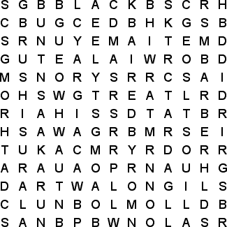 word search puzzle