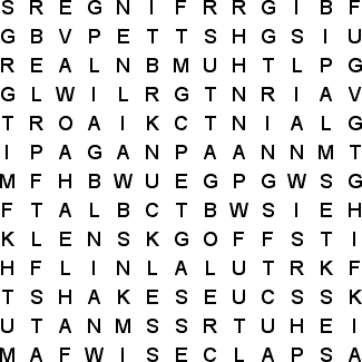 word search puzzle