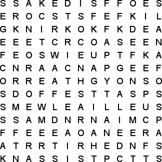 word search puzzle