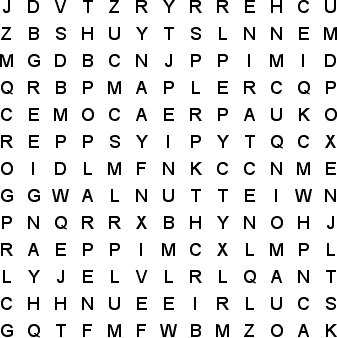 word search puzzle