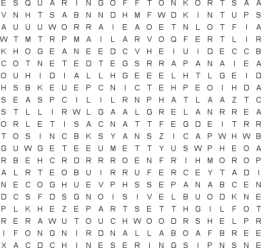 word search puzzle