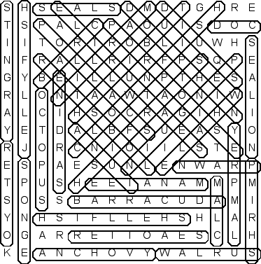 word search puzzle solution