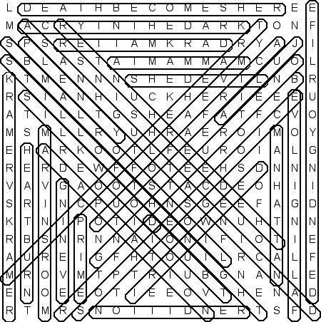 word search puzzle solution