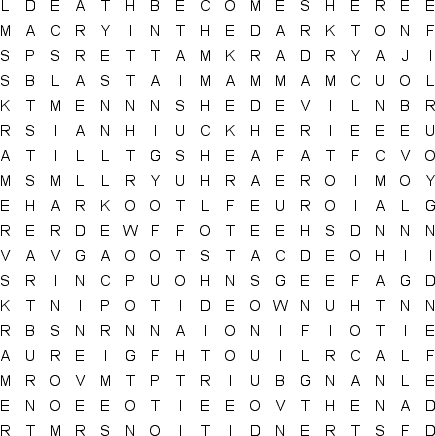 word search puzzle