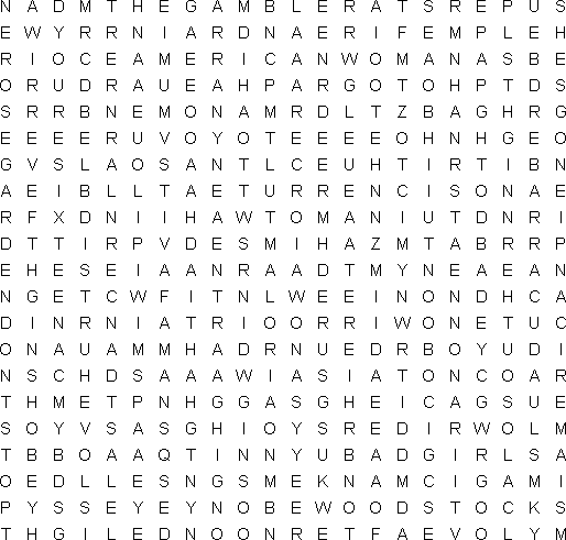 word search puzzle