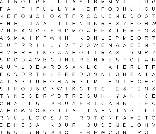 word search puzzle