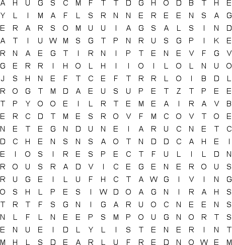 word search puzzle