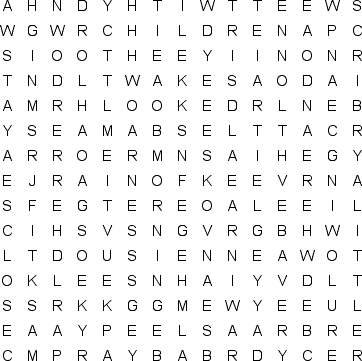 word search puzzle