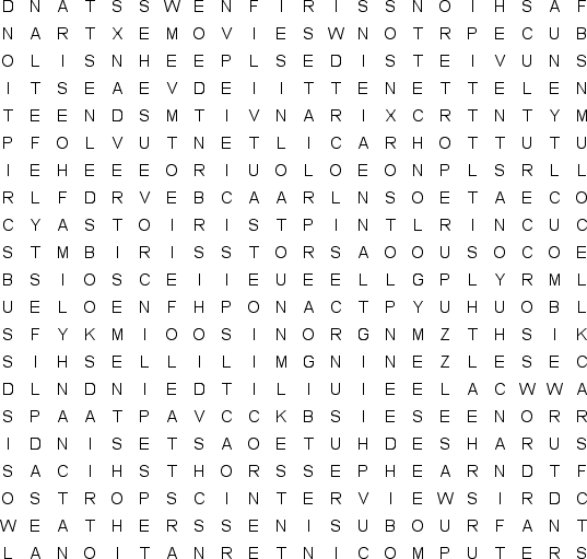 word search puzzle