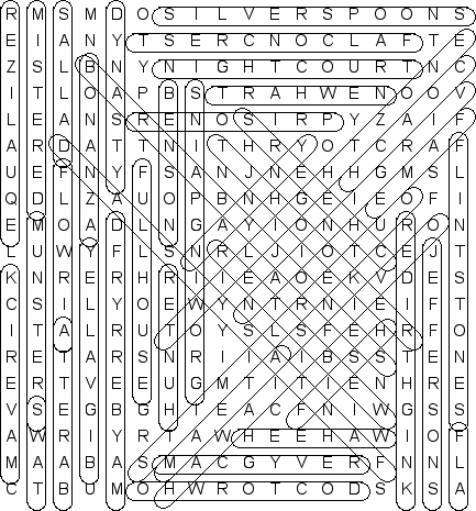 word search puzzle solution