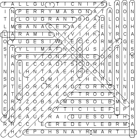 word search puzzle solution