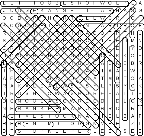 word search puzzle solution