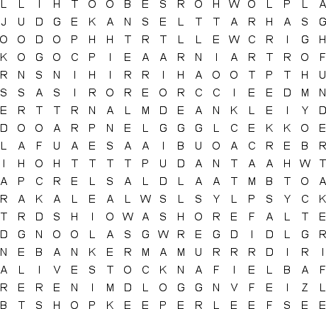 word search puzzle