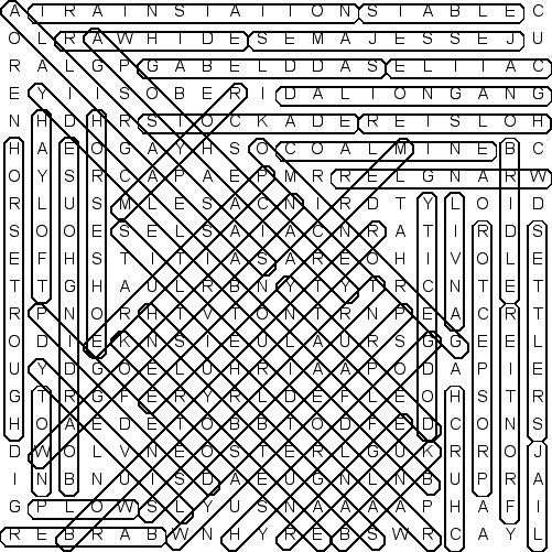 word search puzzle solution