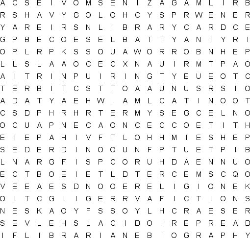 word search puzzle