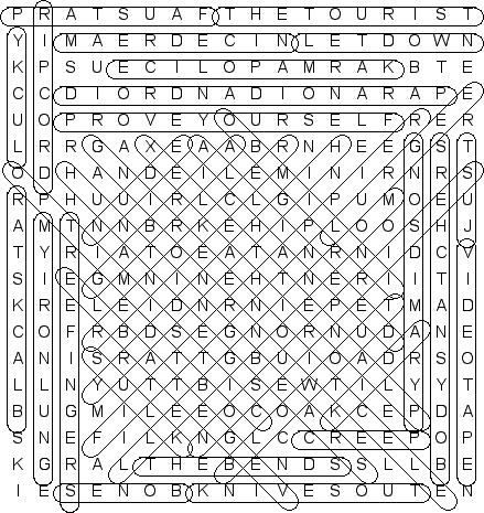 word search puzzle solution