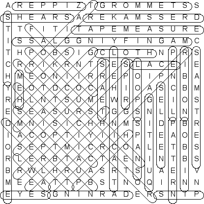 word search puzzle solution