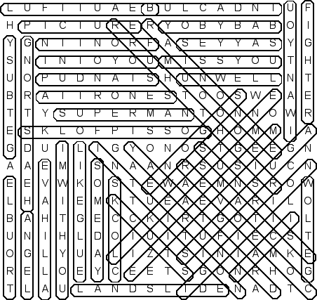 word search puzzle solution