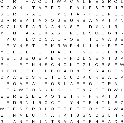 word search puzzle