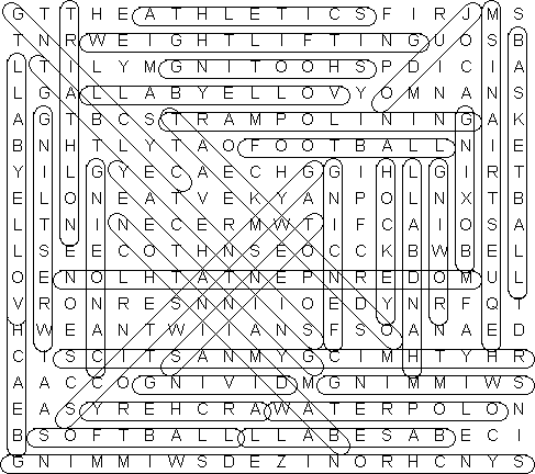 word search puzzle solution