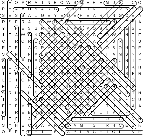 word search puzzle solution