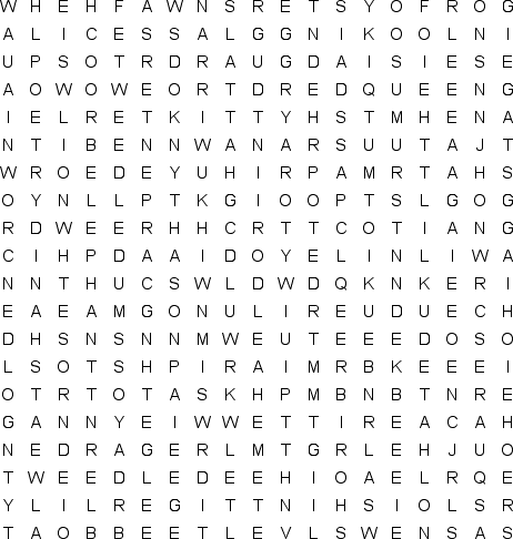 word search puzzle