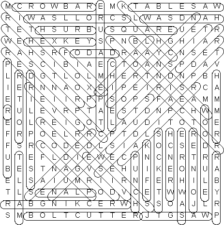 word search puzzle solution